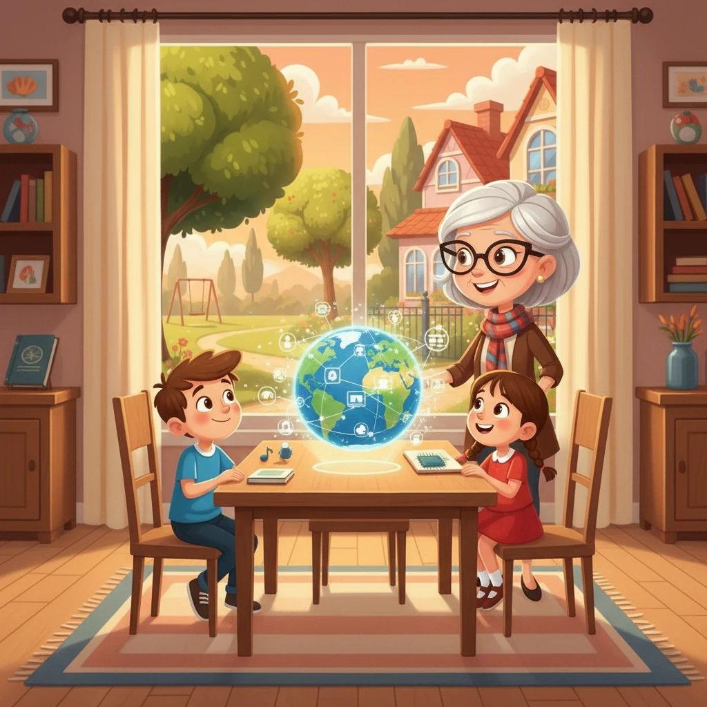Al final del día, Leo y Sofía entendieron que el Internet podía ser una herramienta maravillosa para aprender y conectarse con el mundo. Agradecieron a la abuela por esta increíble aventura y prometieron usar Internet con curiosidad y responsabilidad.