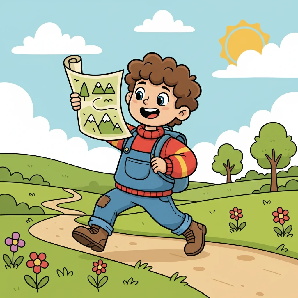 He packed a backpack with a map and a big smile. James set off on an exciting journey, determined to find godparents who would love him as much as his parents did. His heart was filled with hope.