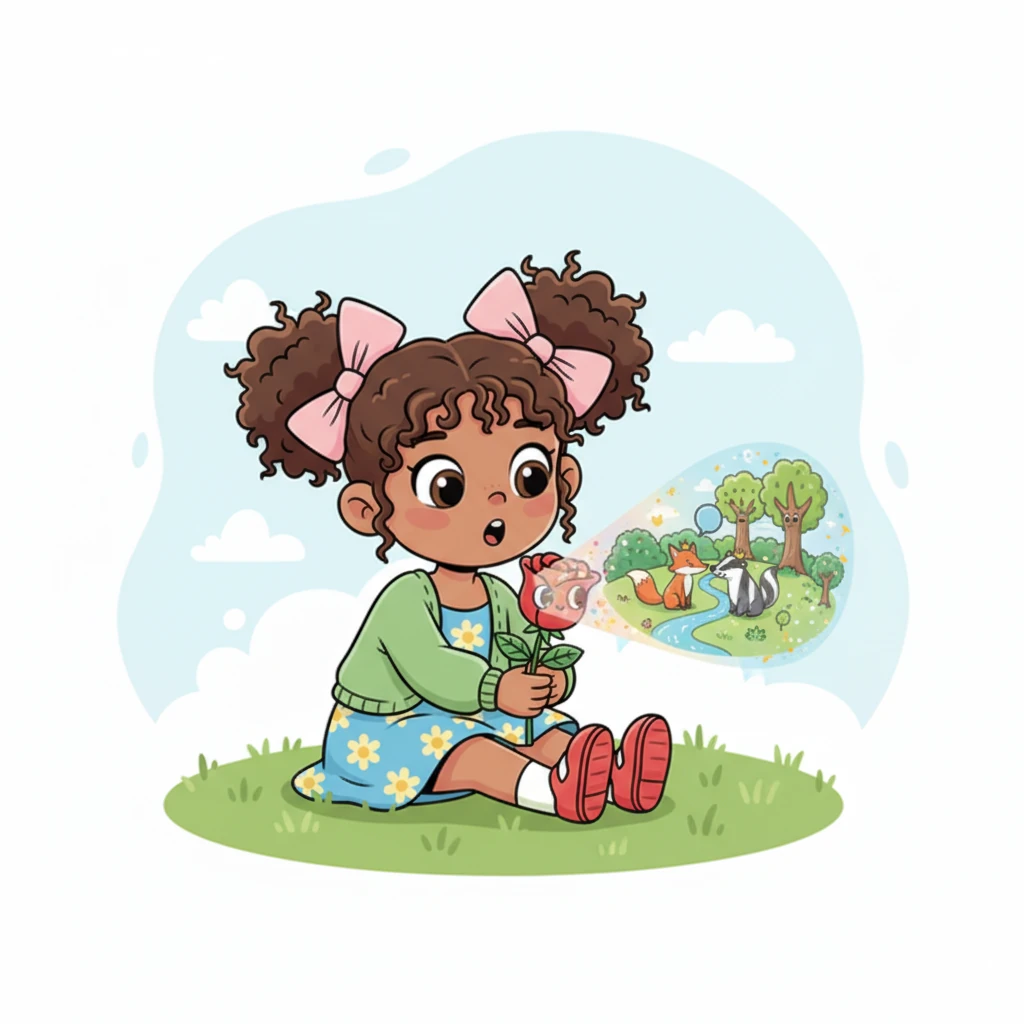 The rose painted a picture of sparkling rivers, talking animals, and trees that sang lullabies, a world where magic danced freely. Lily listened, utterly captivated, her imagination already soaring. She felt a thrilling flutter in her chest, a longing to know more about this hidden realm.