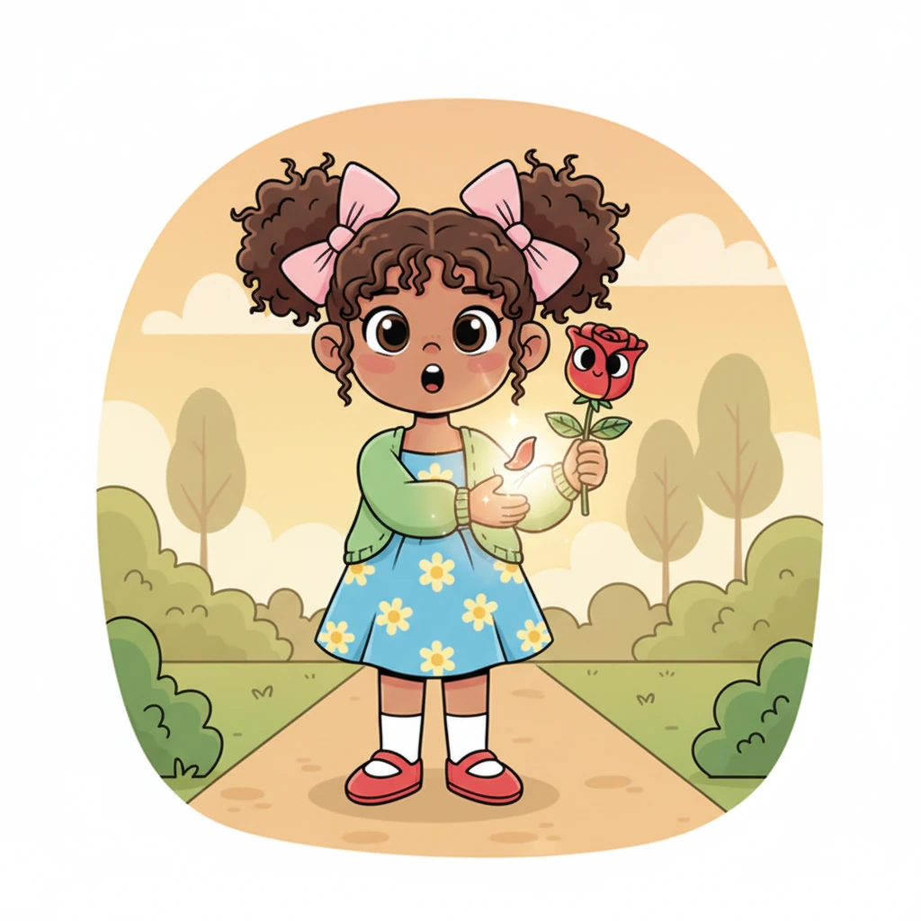 With a gentle rustle, the rose offered Lily a single, shimmering petal. It pulsed with a soft, warm light, a tiny beacon of hope and a promise of adventure. "Keep this close," the rose whispered, "and let your imagination guide you."