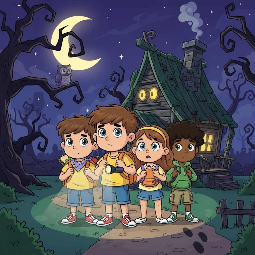 The Midnight Mystery of Whisperwood Cabin - Adventure stories