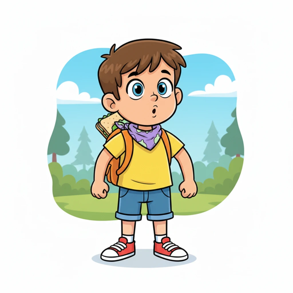 Leo, despite his wobbly knees, puffs out his chest a little and whispers, "We're friends, we're a team! We can be brave together!" A tiny, determined spark lights up in his big, round eyes.