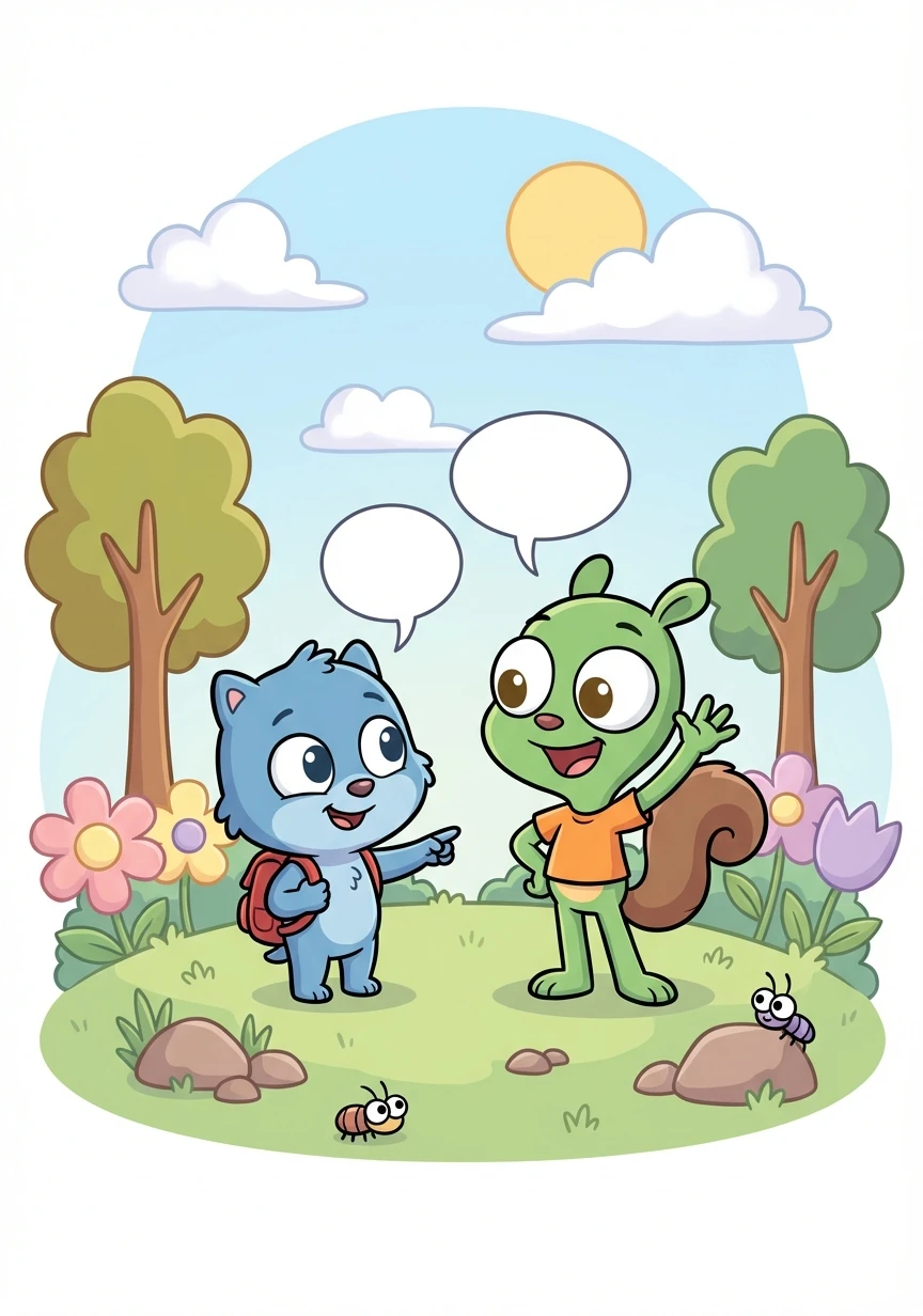 Питанко среща приятеля си, Ивчо, в парка. „Кой е той?“ – пита Питанко. „Това е моят приятел Ивчо!“