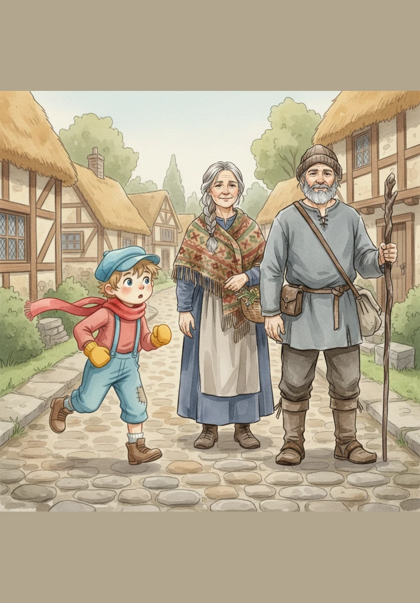 Along the path, he found his missing scarf draped over a park bench and his favorite sketchbook lying in the dirt near the bakery. His friends joined the search, picking up a trail of Kurt’s belongings that looked like breadcrumbs leading through the woods. They gathered his lost treasures, but the dragon kite remained hidden.