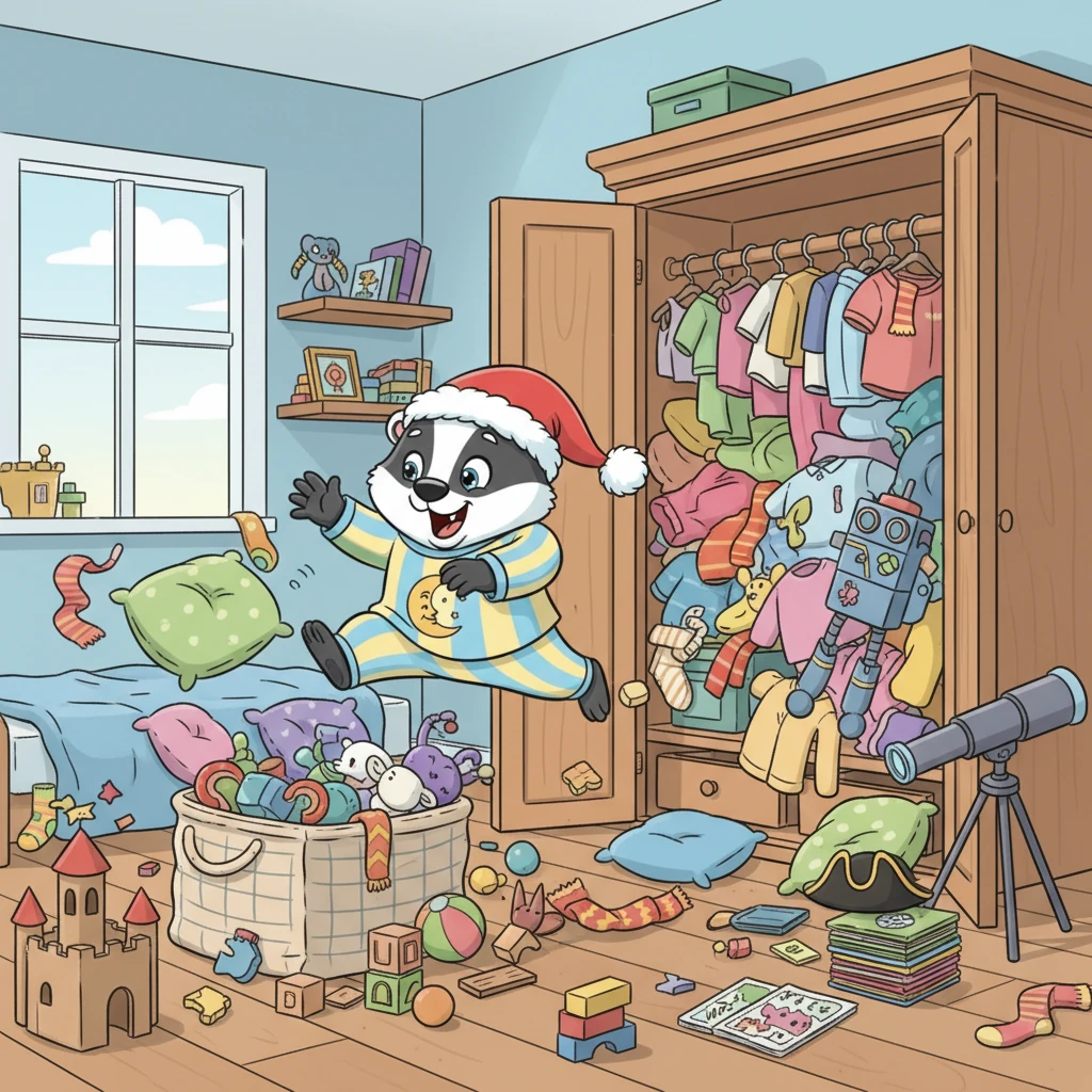 Pip's search quickly turned into a delightful, bouncy scramble. He tossed pillows, rummaged through toy bins, and pulled out every single item from his closet. The room became an even more magnificent jungle of forgotten treasures and misplaced marvels.