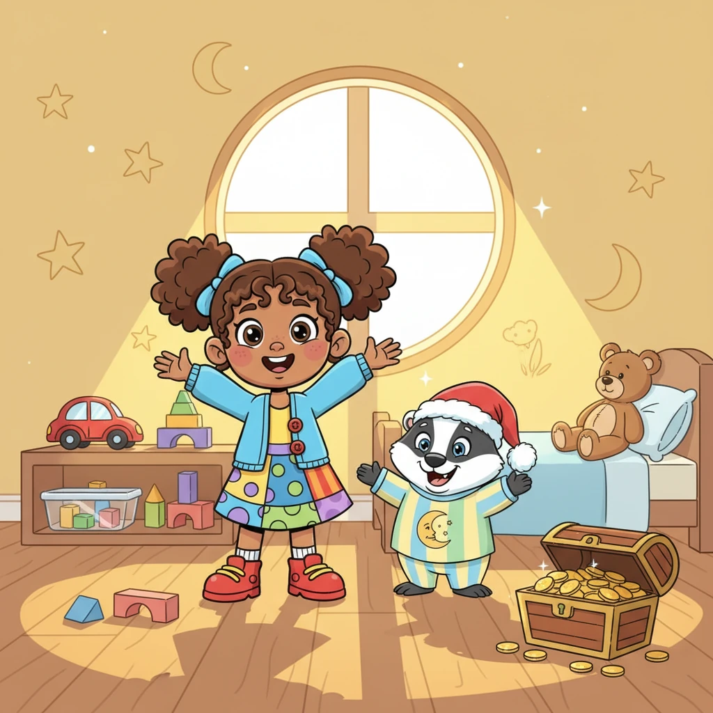 Pip's room was now sparkling clean and wonderfully organized. The sunbeams danced on the tidy floor, and every toy sat happily in its home. It felt spacious, calm, and ready for new adventures, all thanks to Pip's hard work.