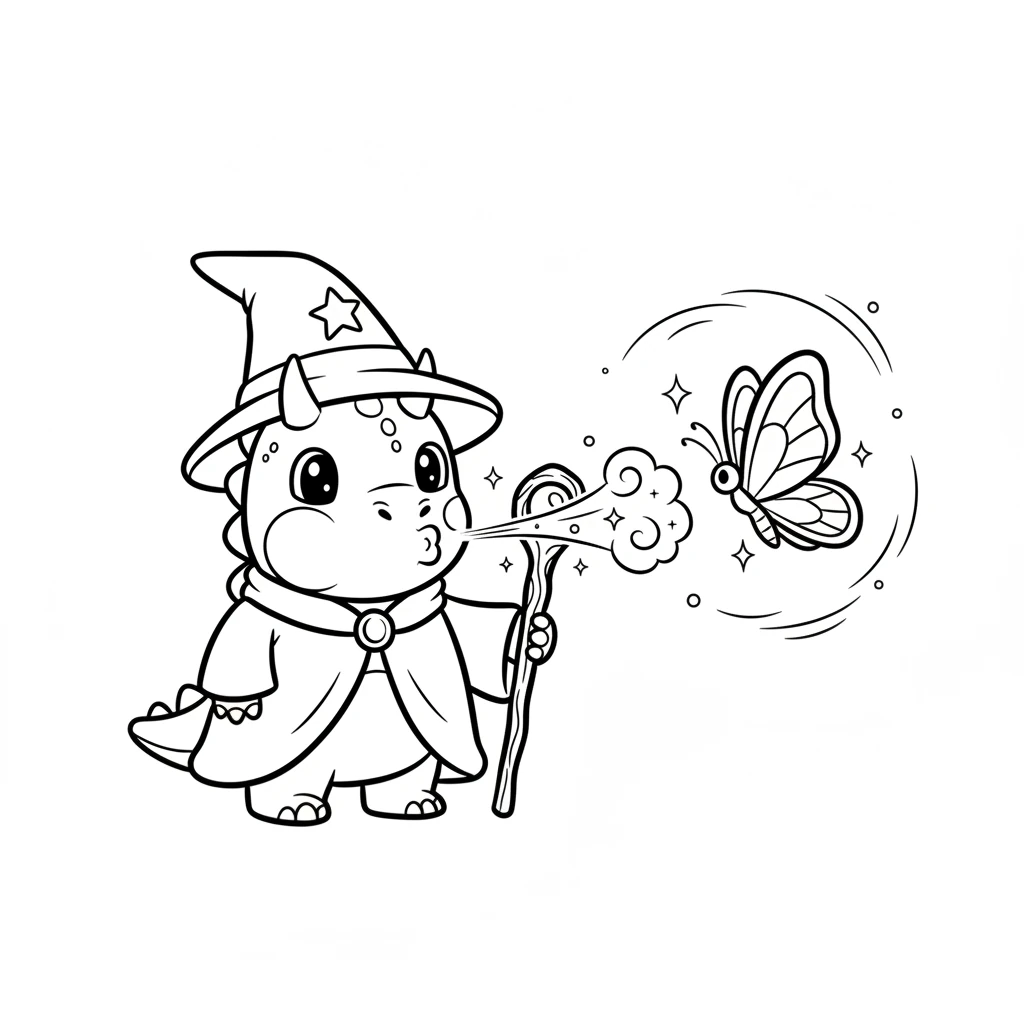 With a soft breath, Flora blows a tiny puff of sparkling air towards the butterfly. Its wing instantly mends, and the butterfly flutters happily in circles around Flora.