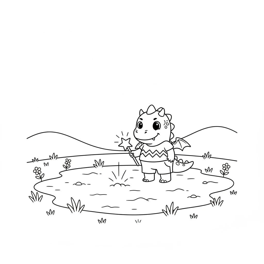 Flora discovers a patch of bare, dry ground. No flowers or grass grow there, making the earth look lonely. She wants to bring beauty to this empty space.