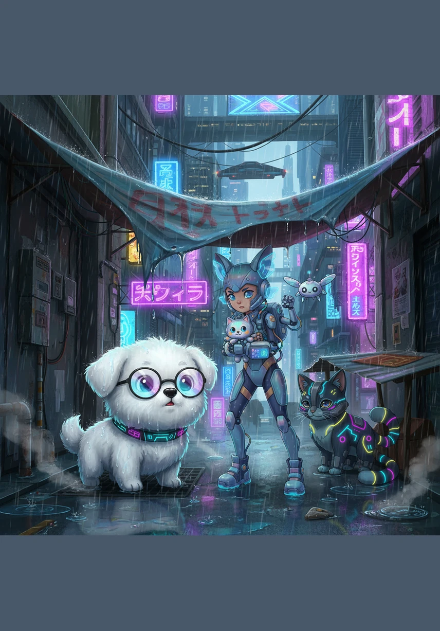 갑자기 하늘에서 톡톡 빗방울이 떨어지기 시작합니다. 뭉치는 커다란 연잎 아래로 쏙 들어가 비를 피하며 신기한 빗소리에 귀를 기울입니다.