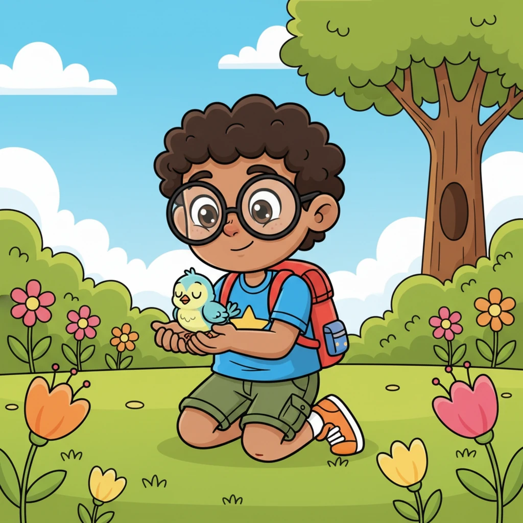 He often helped little animals. A tiny bird needed his care.