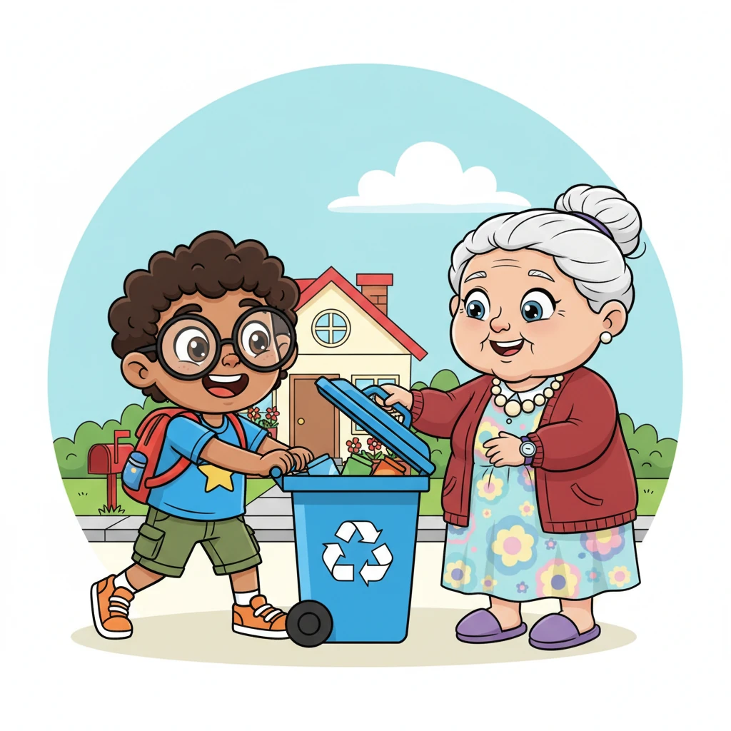 Aarav also helped his neighbors. He always offered a hand.