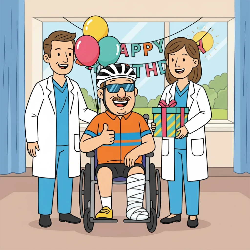 Gelukkig, bleek de breuk in goede handen te zijn. Bertus werd behandeld door de beste orthopedisten van het land. Ondanks de pijn en het ongemak, keek Bertus nu met een glimlach terug op deze bijzondere verjaardag.
