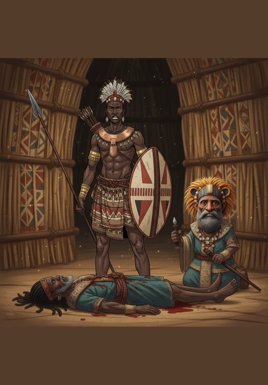 Behind the heavy reed walls of the Chief’s palace, a whisper of betrayal moves like a serpent through the grass. Kalando accidentally overhears a secret meeting of rivals plotting to destabilize the clan's leadership. He must decide whether to remain silent or risk everything to expose the treachery that threatens his community.