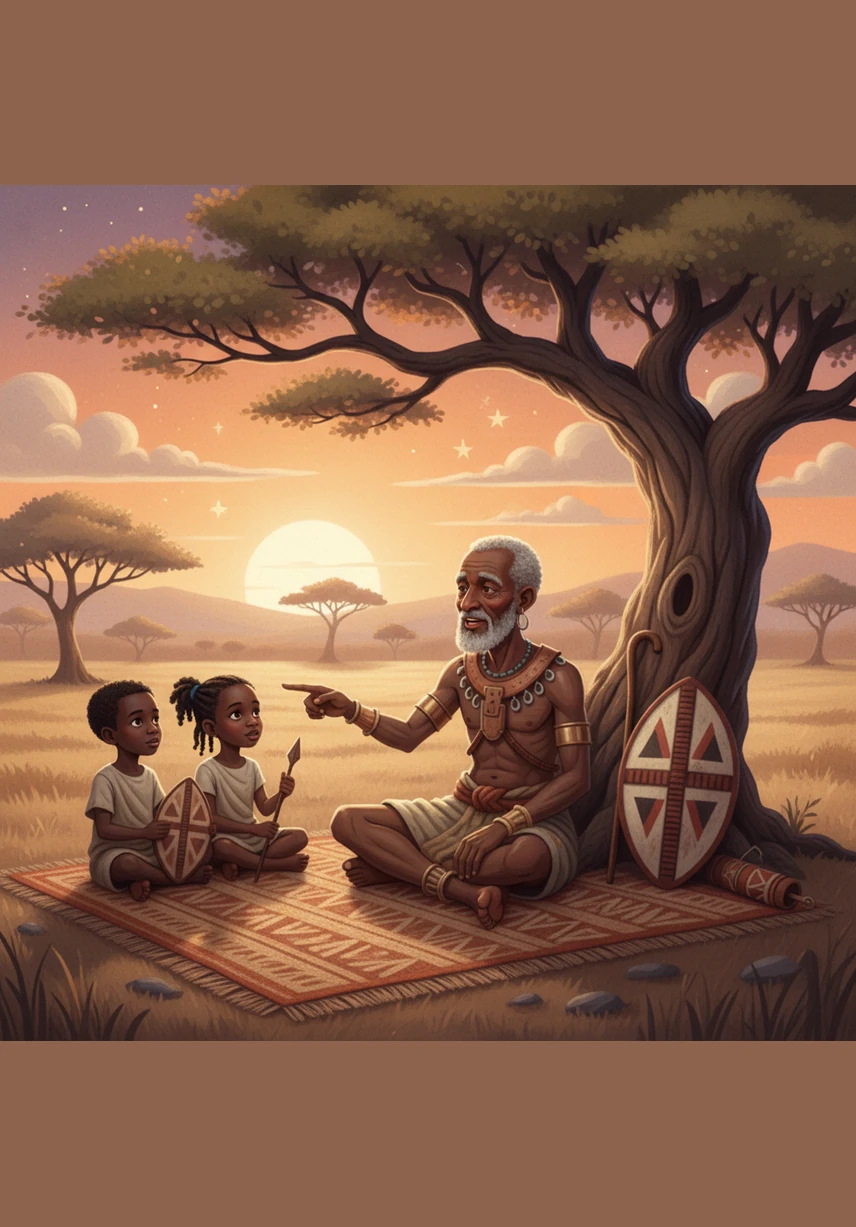 Many years later, an aged Kalando sits by the flickering embers of a fire, surrounded by the wide-eyed children of the next generation. He recounts the tales of his youth, weaving the proverbs and songs of the Luo into a tapestry of living history. The legacy of the shores of Lake Victoria continues, carried forward by the voices of those who remember.