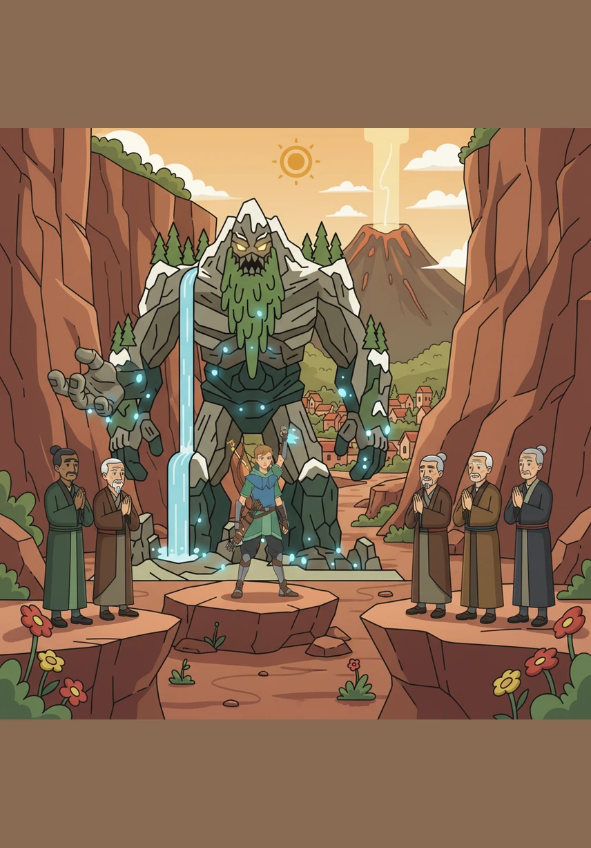 Seasons pass, and the ash eventually cools, turning into the richest soil the villagers have ever seen. Elian, now older, leads the boats back to the shore to plant the first seeds on their brand-new, expanded home.