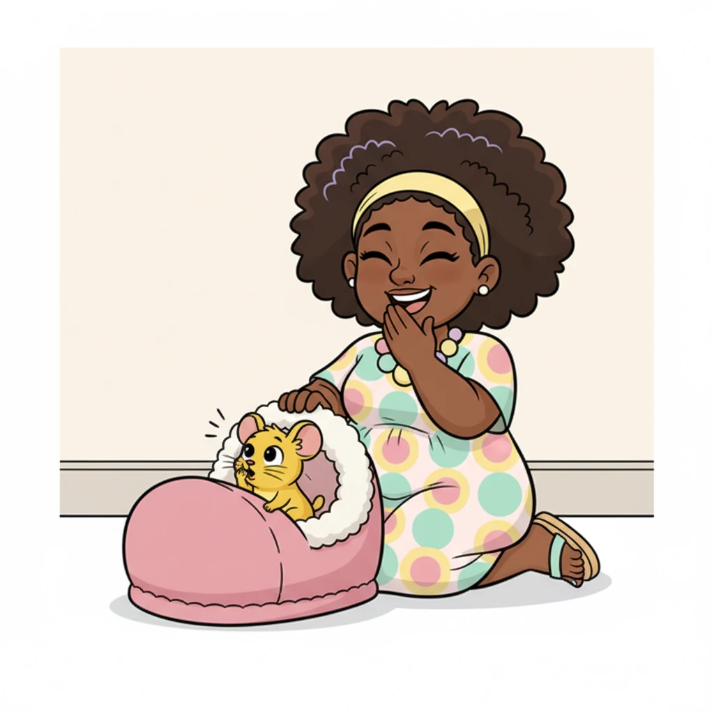 Pip then snuggled comfortably into the soft, cozy toe of Deidre's favorite shoe. From his tiny, hidden spot, he whispered encouraging words, his voice a happy, comforting squeak. Deidre giggled, feeling a little less nervous and a lot more loved.