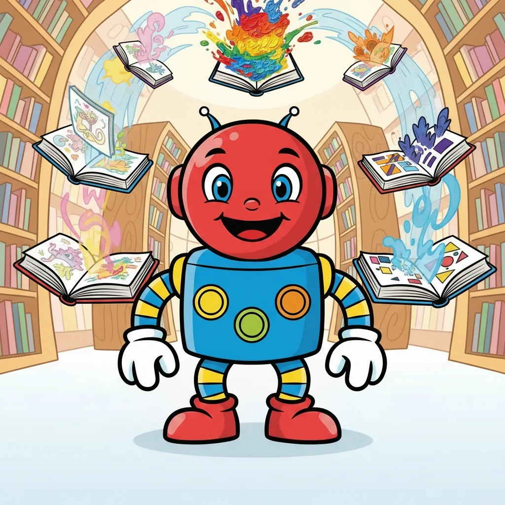 Clicky realized she could change the style of the book! She experimented with different art styles, from whimsical drawings to vibrant paintings. She was amazed at the versatility.