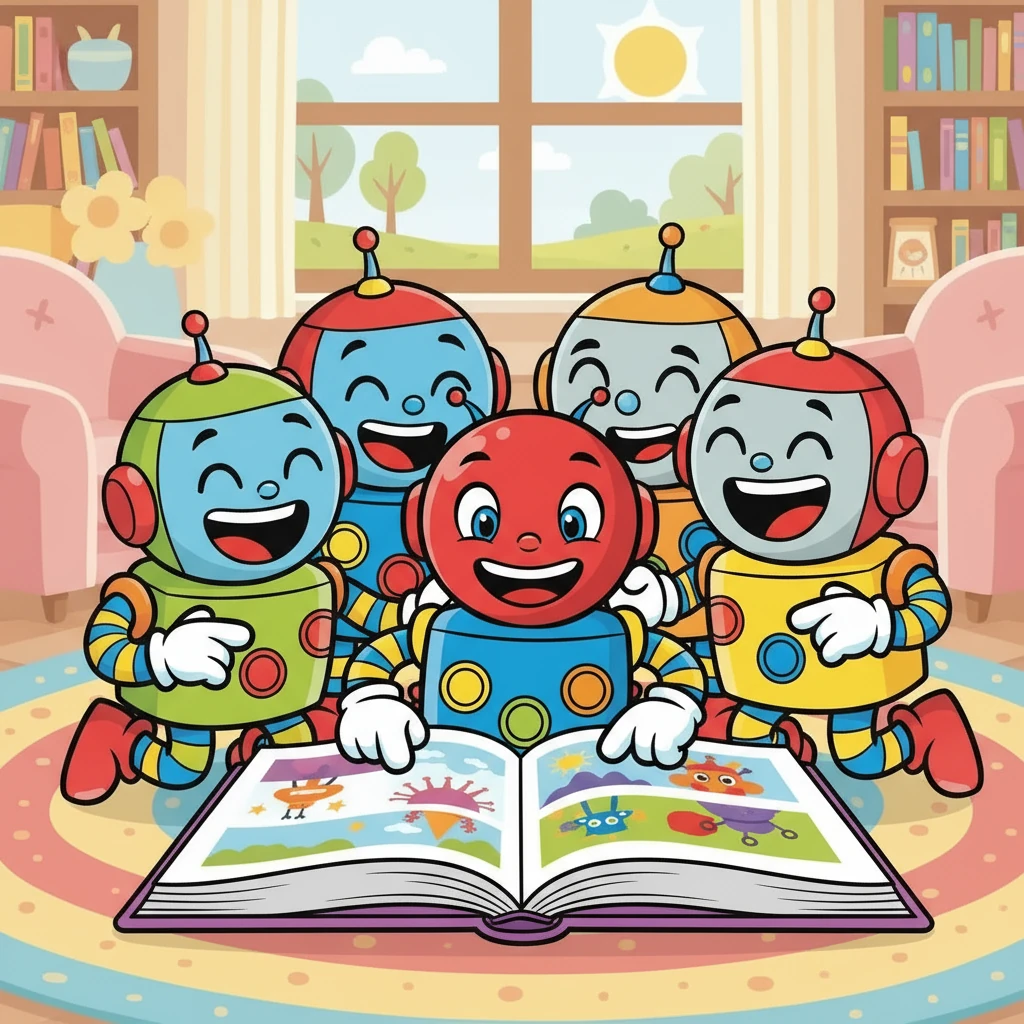 Clicky's friends loved her GenStory creation. They read it together, laughing and pointing at the pictures. They all agreed that GenStory was truly magical.