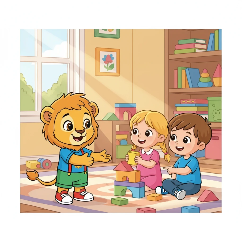 Leo took a deep breath. He walked over to Lily and Tom. He held out his hands and said, "Can I help build the tower?" Lily and Tom looked up and smiled, inviting him to join their game.