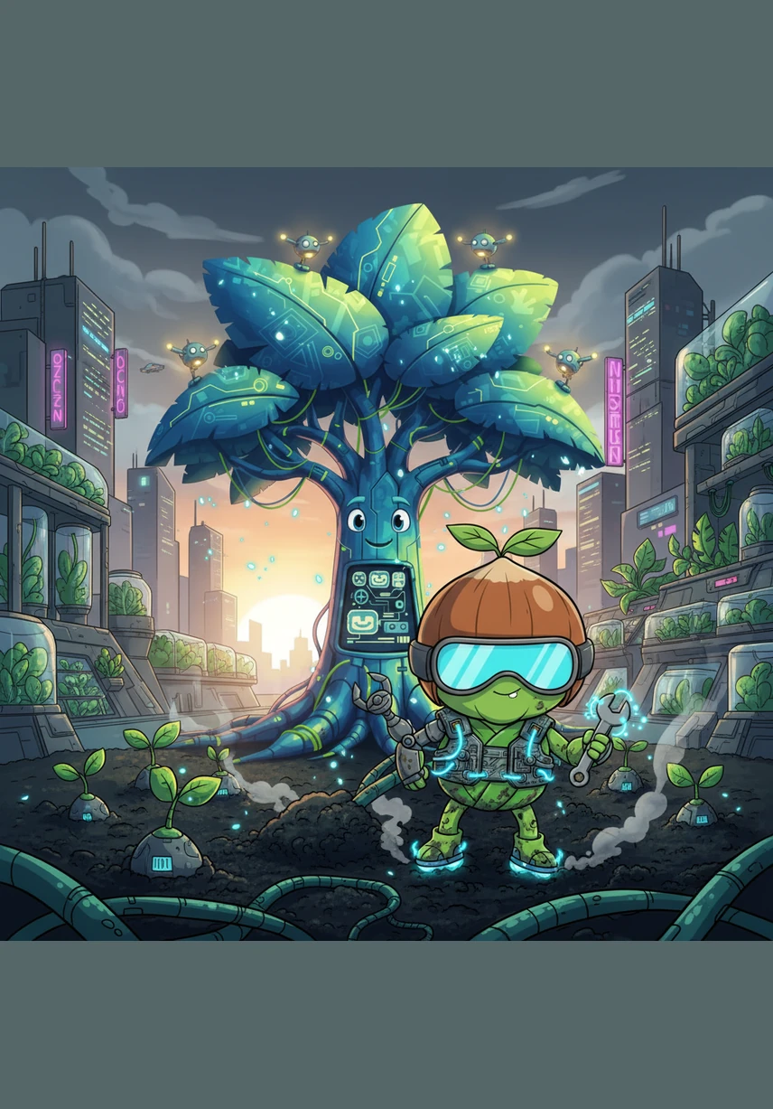 As spring arrived, Hazelnut felt a surge of energy and pushed a tiny green sprout through the surface of the earth. She blinked at the bright sunlight, her little face beaming with joy as she took her first breath of the fresh garden air.