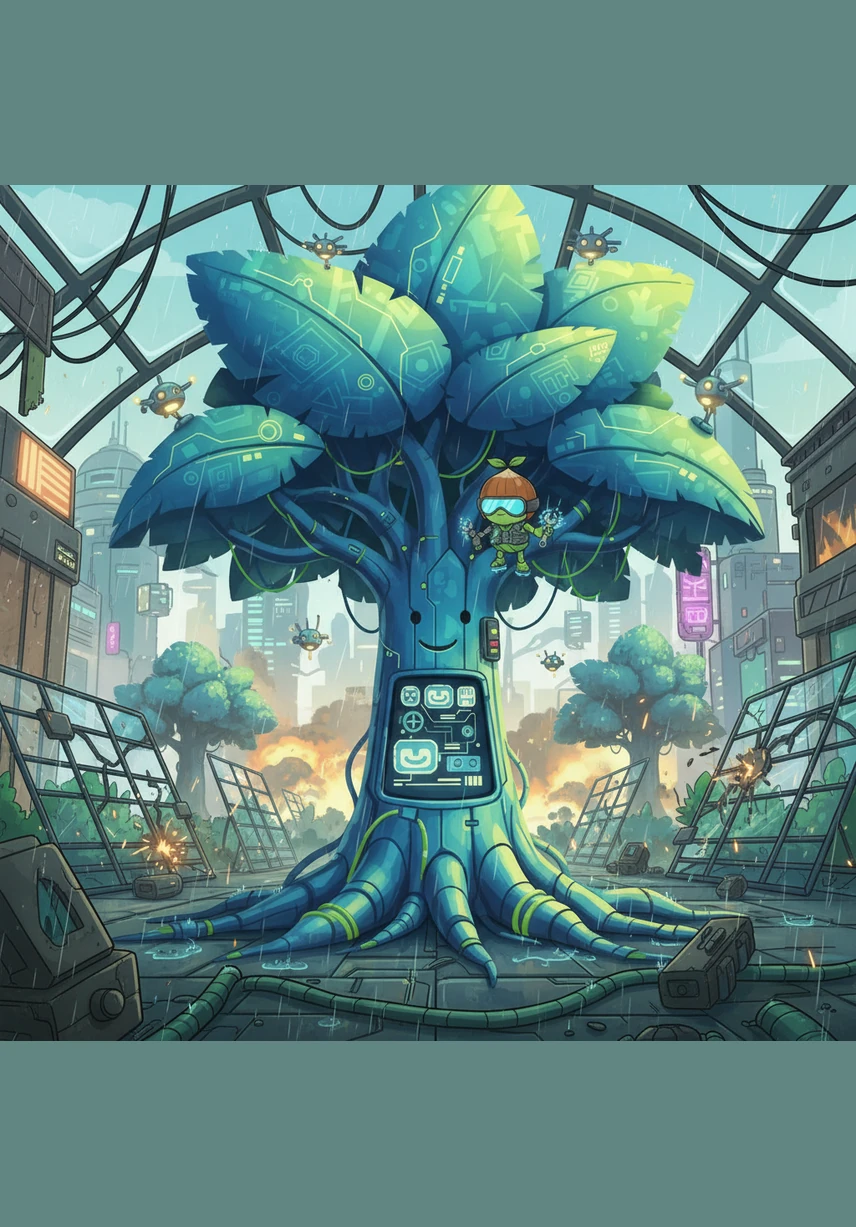 Life in the garden wasn't always easy, as powerful winds whipped through the branches and heavy raindrops splashed against her delicate leaves. Hazelnut held on tight to the earth, her roots stretching deeper to keep her steady against the storm.