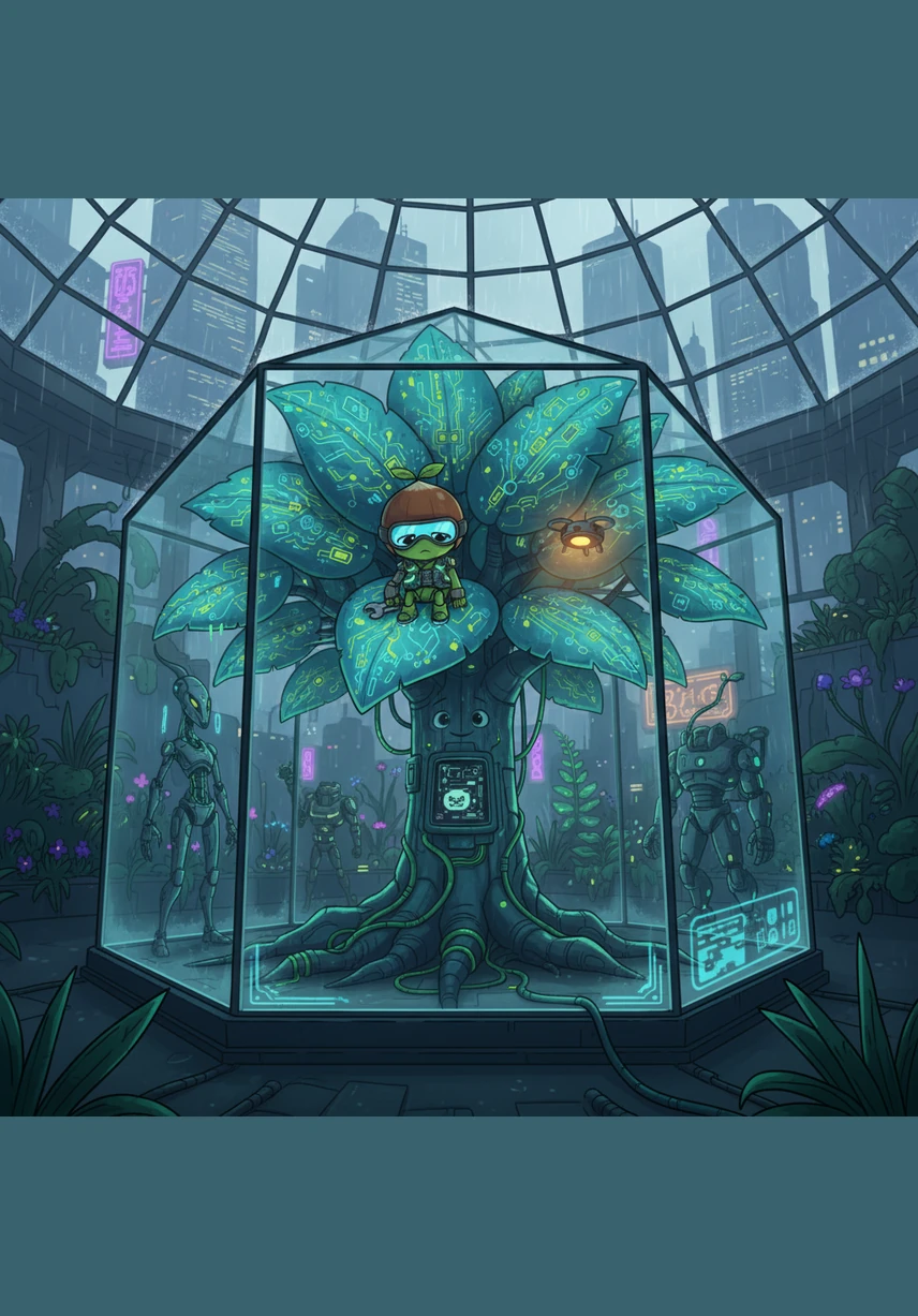 While the other plants seemed to shoot up overnight, Hazelnut grew slowly and began to feel a heavy sadness in her heart. She looked at her small stem and wondered why she was taking so long, questioning if she was meant to be a great tree at all.