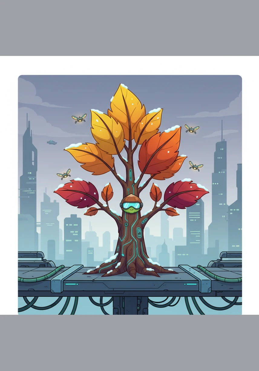 Through the changing colors of autumn and the quiet stillness of winter, Hazelnut continued her steady climb toward the heavens. She grew from a tender sprout into a sturdy sapling, her trunk thickening and her branches stretching out like welcoming arms.