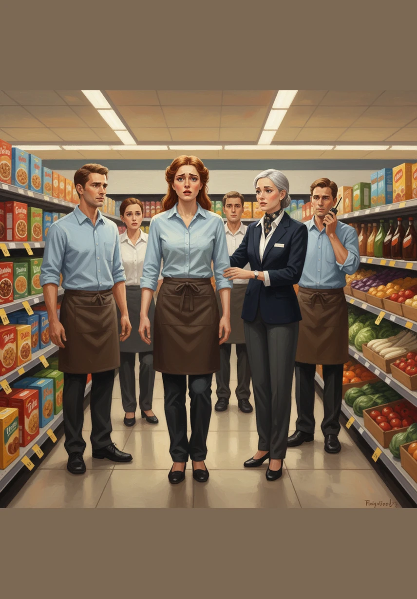 Anagrace froze in place, her face turning the same shade of red as the nearby tomatoes. Before she could say a word, the cabbage slipped from its hiding place and tumbled onto the shiny linoleum floor with a soft thud.