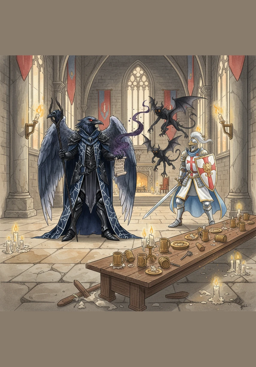 With a flick of his wrist, Malphas followed the system’s prompts to open a swirling rift in the center of the hall. From the darkness emerged a small, loyal shadow imp that bowed low, signaling the beginning of a new legion.