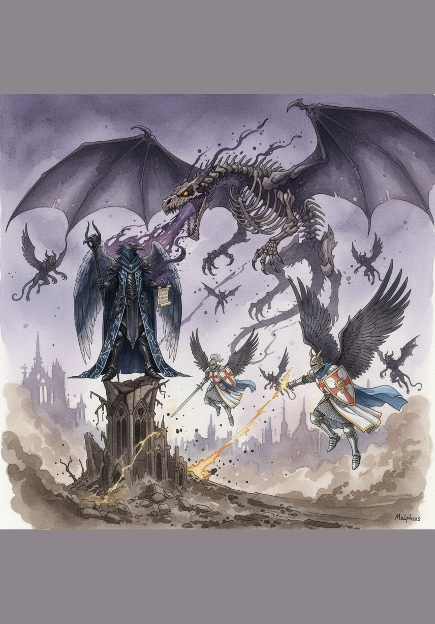 Utilizing the system’s tactical interface, Malphas summoned a towering dragon made of ancient bone and shadow to intercept the invaders. The sky turned a bruised purple as magical energy collided, shaking the very foundations of the earth.