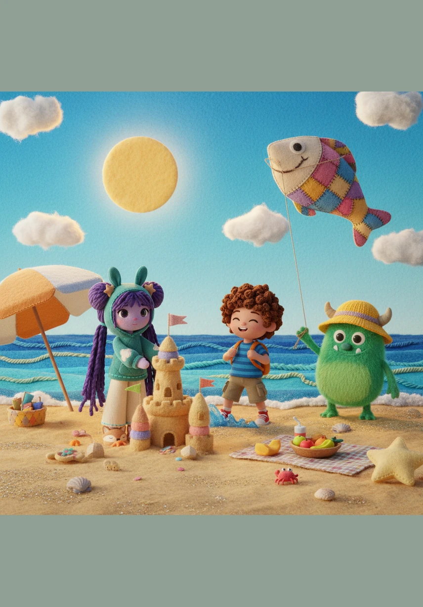 As the days grow longer, the golden summer sun warms the air. Lila feels the heat on her skin and sees the meadows shimmering under the bright blue sky.