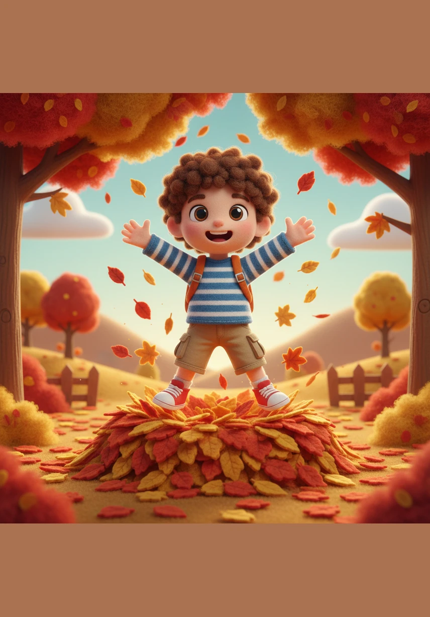 Soon, the air turns crisp and the leaves on the trees transform into a sea of red, orange, and yellow. Lila marvels at the beautiful colors that make the whole world look like a giant painting.