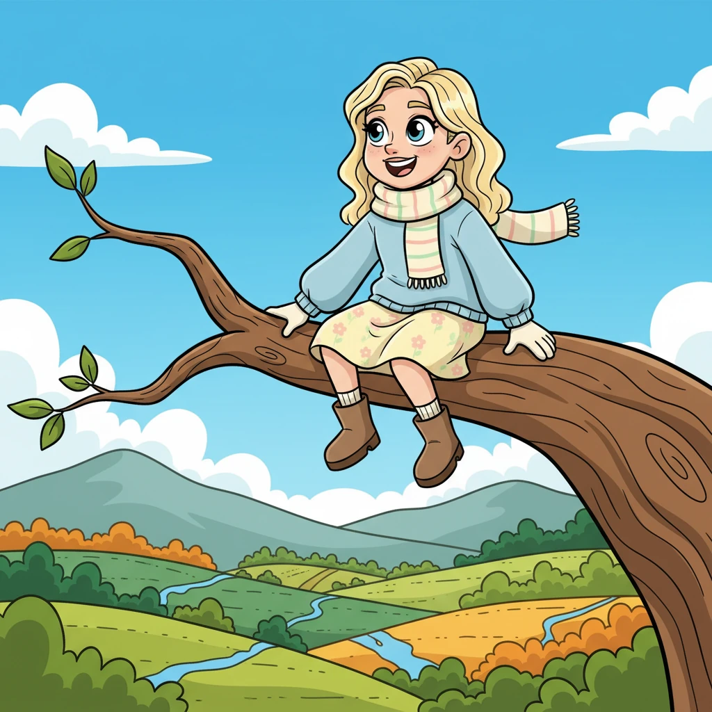 Perched high on a sturdy branch, Julia surveyed her kingdom, a panoramic view of rolling hills and distant peaks. The world below looked like a colorful quilt, stitched with forests and streams. She felt like the queen of the Catskills, with nothing but blue sky above her.