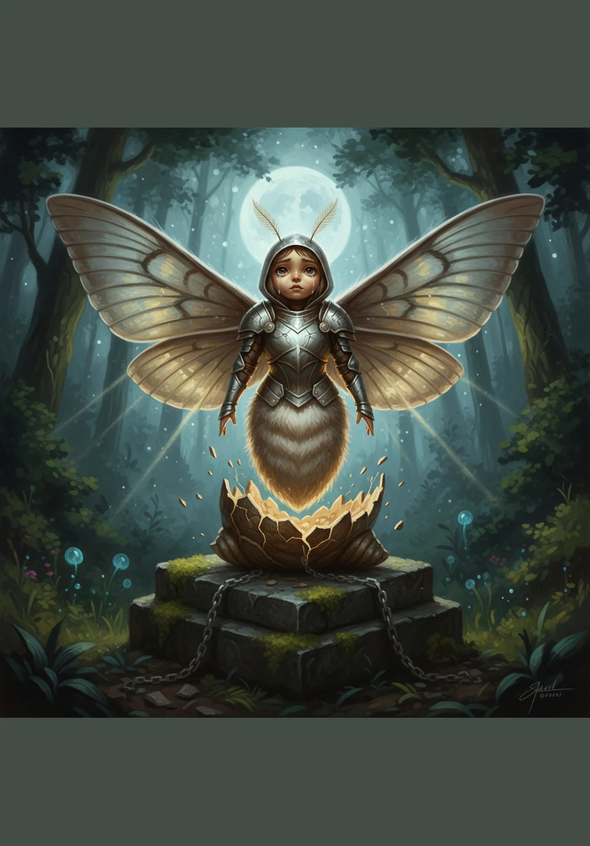 Finally, Callie emerged from her cocoon not as a dusty moth, but as a breathtakingly bright butterfly with wings of gold and blue. She realized the world needs moths, but it needs her unique colors too, and she soared into the sun as her true, beautiful self.