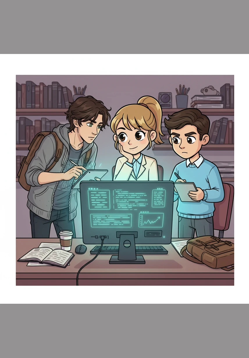 After finishing their work, they carefully rename their digital files to follow the teacher's specific instructions. They double-check the documents together, ensuring every detail is professional and ready for submission.