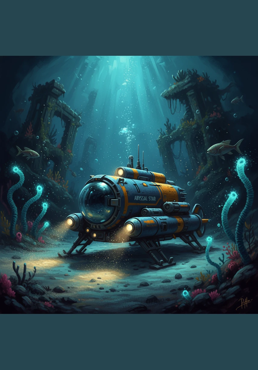 Finally, the Abyssal Star touches down on the soft, silty floor of the Challenger Deep. A ghostly white snailfish swims slowly past the window, moving with a grace that defies the weight of the ocean above.