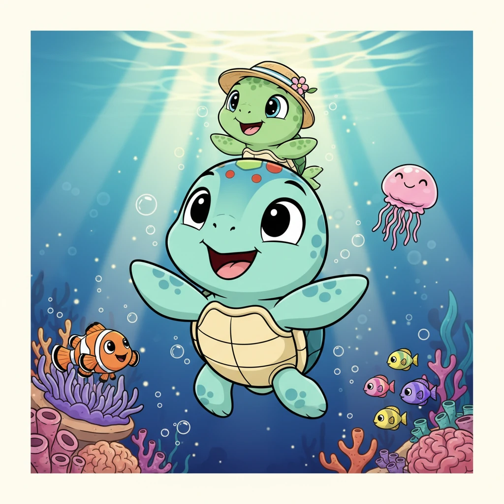 Pip realized the ocean wasn't just big and mysterious; it was also full of beauty, friendship, and incredible surprises. He felt a wave of warmth wash over him, knowing he was part of something truly magical. The vast ocean was a wonderful place to call home.