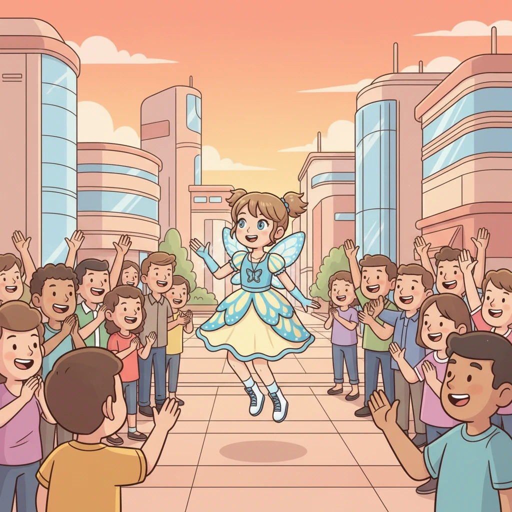 Après un combat aérien époustouflant, le dernier drone fut neutralisé. Koharu plana un instant, ses ailes rayonnantes, avant d'atterrir en douceur. La foule l'acclama, reconnaissant la jeune héroïne qui venait de sauver la situation avec son courage et ses pouvoirs uniques.