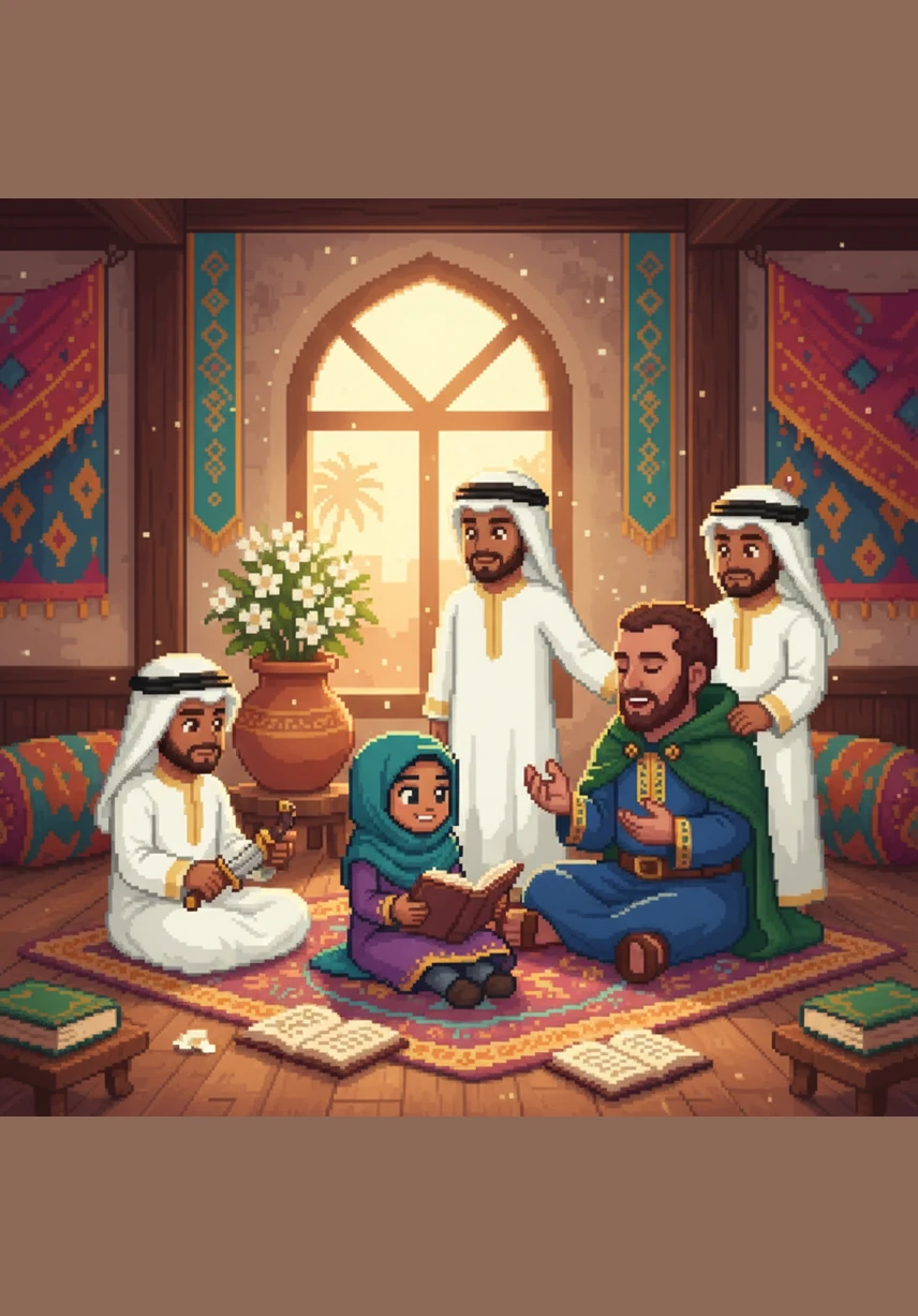 Ayesha lives in a cozy, sun-drenched home filled with the scent of jasmine and the sound of soft morning prayers. Surrounded by her hardworking father Mohammed and her three protective elder brothers—Sheikh, Shah, and Sher—she feels the warmth of a family that has sacrificed everything for her future.