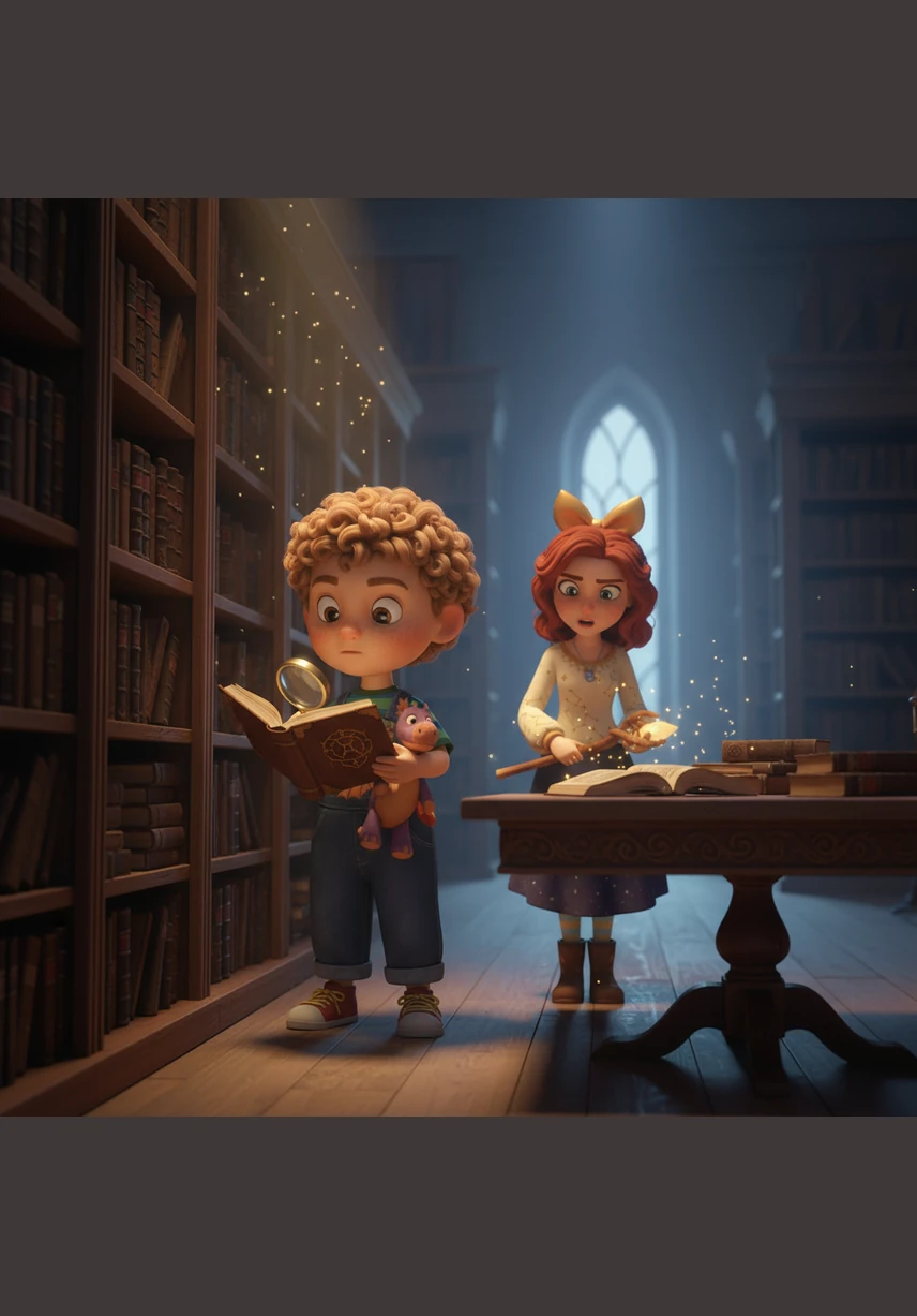 A sharp, heavy thud echoes from the rear of the house, distinct and deliberate against the howling wind and rain. Elara and Leo both freeze in place, their eyes locked on the long, dark gallery that leads into the shadows of the kitchen as the TV continues to drone in the background.