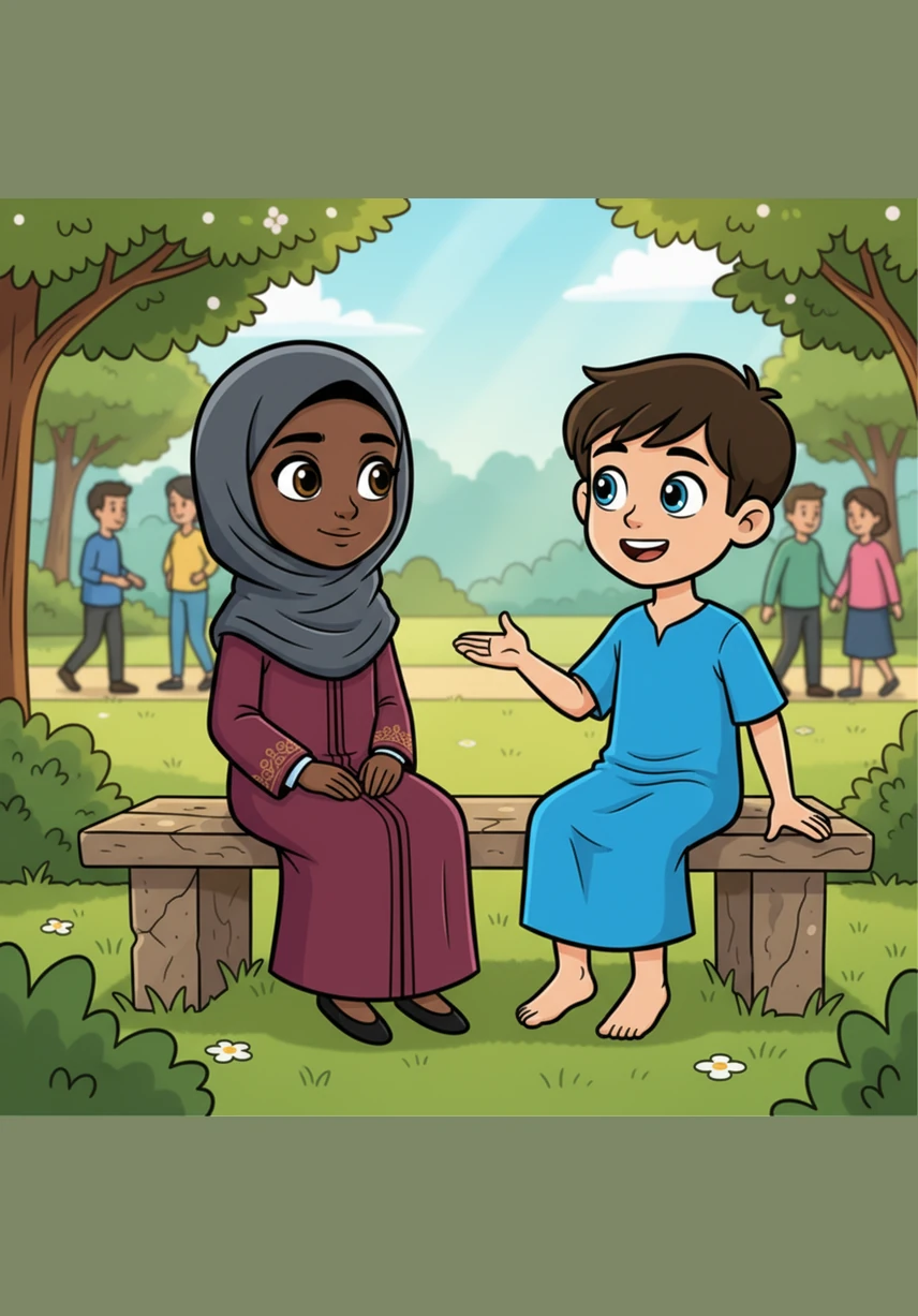 They sat together on a stone bench, sharing a handful of sweet, sticky dates that Yusuf had bought from a friendly street vendor. He told her stories of the great caliphs and the grand festivals that filled these very streets with light and music. Amina realized that history wasn't just about dates and names, but about the living people who breathed in these moments.