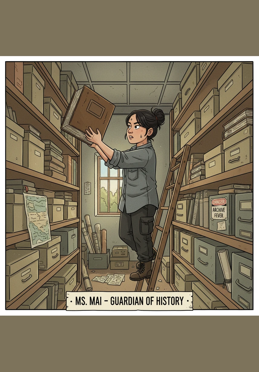 Dù đối mặt với khó khăn về không gian chật hẹp và điều kiện bảo quản khắt khe, cô Mai vẫn luôn chăm chút cho từng hòm tài liệu bằng tất cả trách nhiệm. Cô hiểu rằng sự chính xác và tỉ mỉ của mình chính là chìa khóa để đảm bảo tính minh bạch và công bằng cho mọi hoạt động của nhà trường.