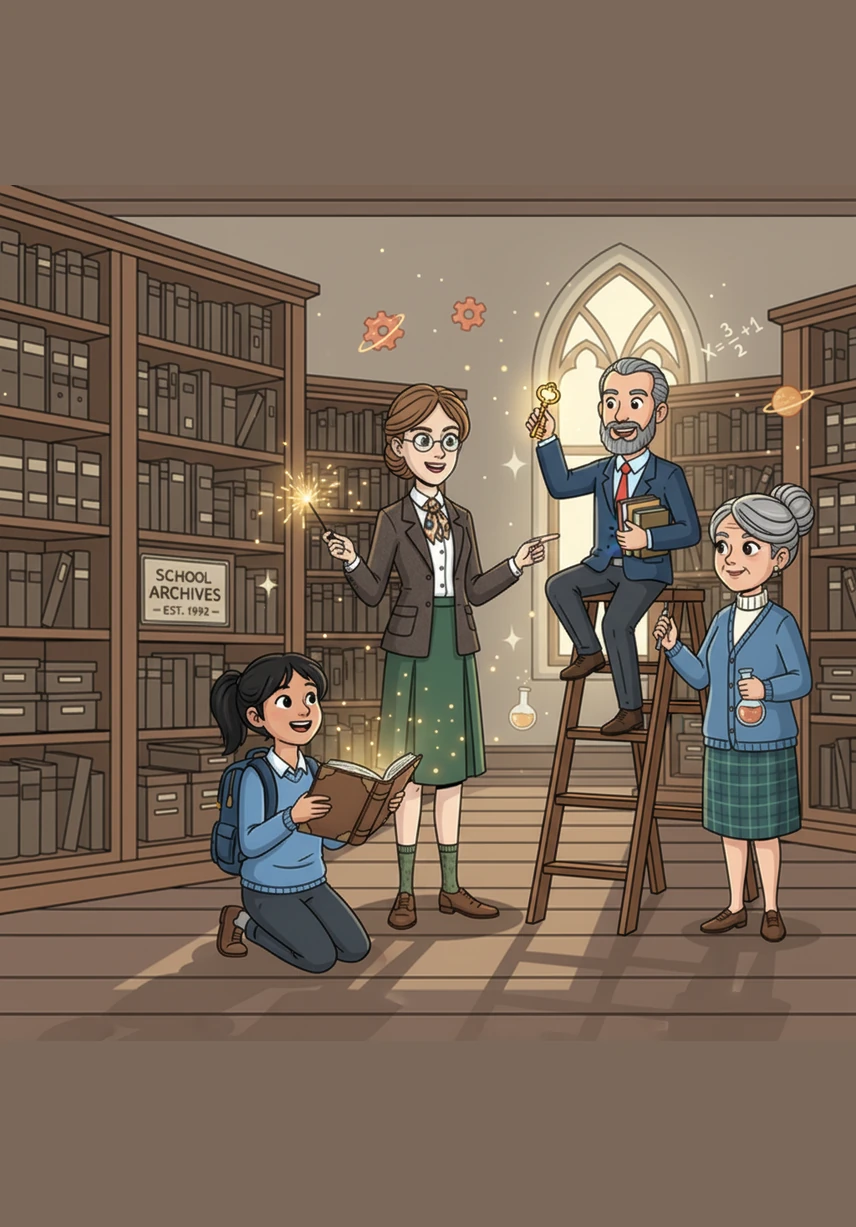 Câu chuyện khép lại khi Linh rời đi với trái tim đầy tự hào, còn cô Mai lại tiếp tục công việc thầm lặng giữa những giá sách. Kho lưu trữ mãi là bộ nhớ sống, là nền tảng vững chắc giữ gìn những giá trị truyền thống quý báu của nhà trường mãi mãi về sau.