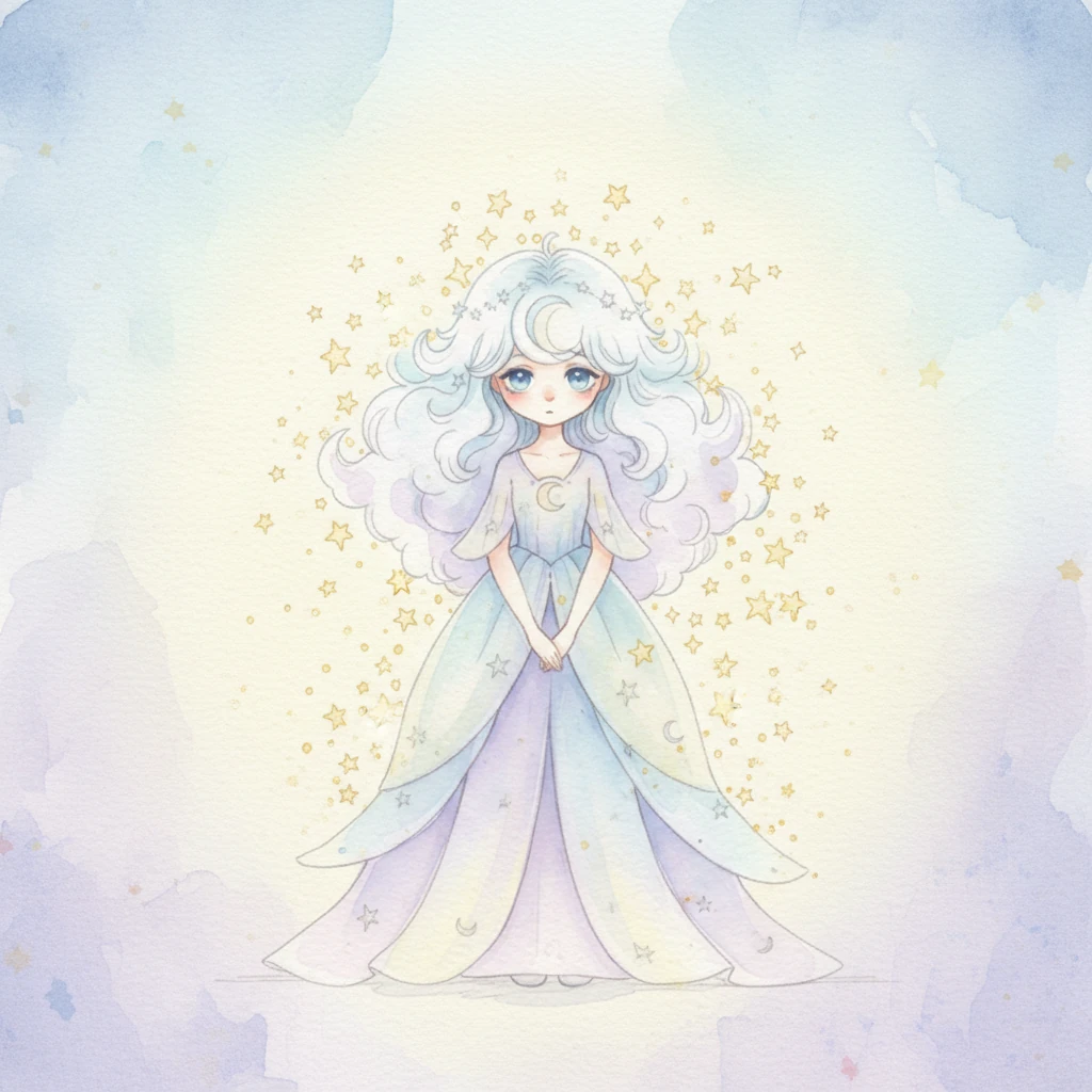 All the stars, having gathered close, embraced Luna with their collective, soft radiance. Their lights merged into a comforting, warm halo, assuring her that her glow was not too much, but perfectly wonderful and deeply cherished by all of them.