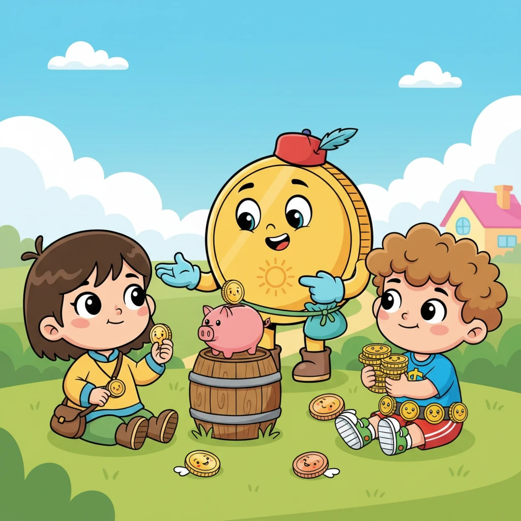 Тиынбек екі балаға үнемдеудің маңыздылығын түсіндіре бастады. Ол: «Әрбір кішкентай тиынды жинасаң, үлкен арманға жетесің», – деді. Тиынбек өзінің кішкентай достарына ақшаны қалай ұқыпты жұмсау керектігін және оның болашақта қалай көмектесетінін көрсетті.