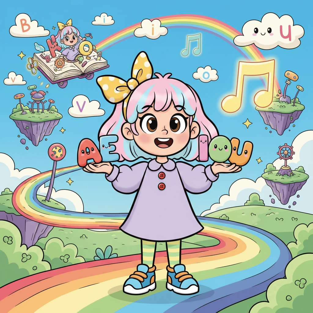 Vicky's Vowel Adventure! - educational