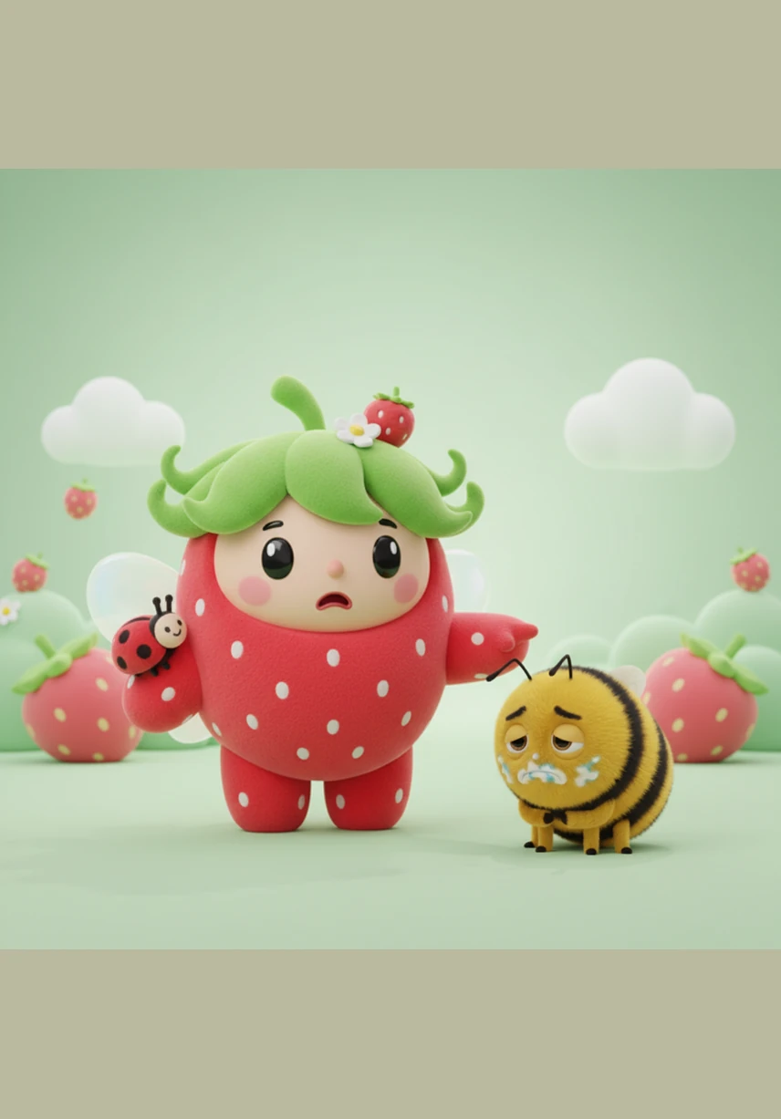 The search party flies through the Whispering Vines, where the leaves murmur secrets of a heavy guest passing through. Pippa spots a giant, fuzzy yellow shape moving behind a cluster of oversized bluebells.