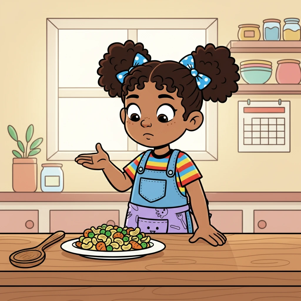 Selena looked at her food with new eyes. She realized that Miss Lily was right. She could use the food to build her body, not just play with it.