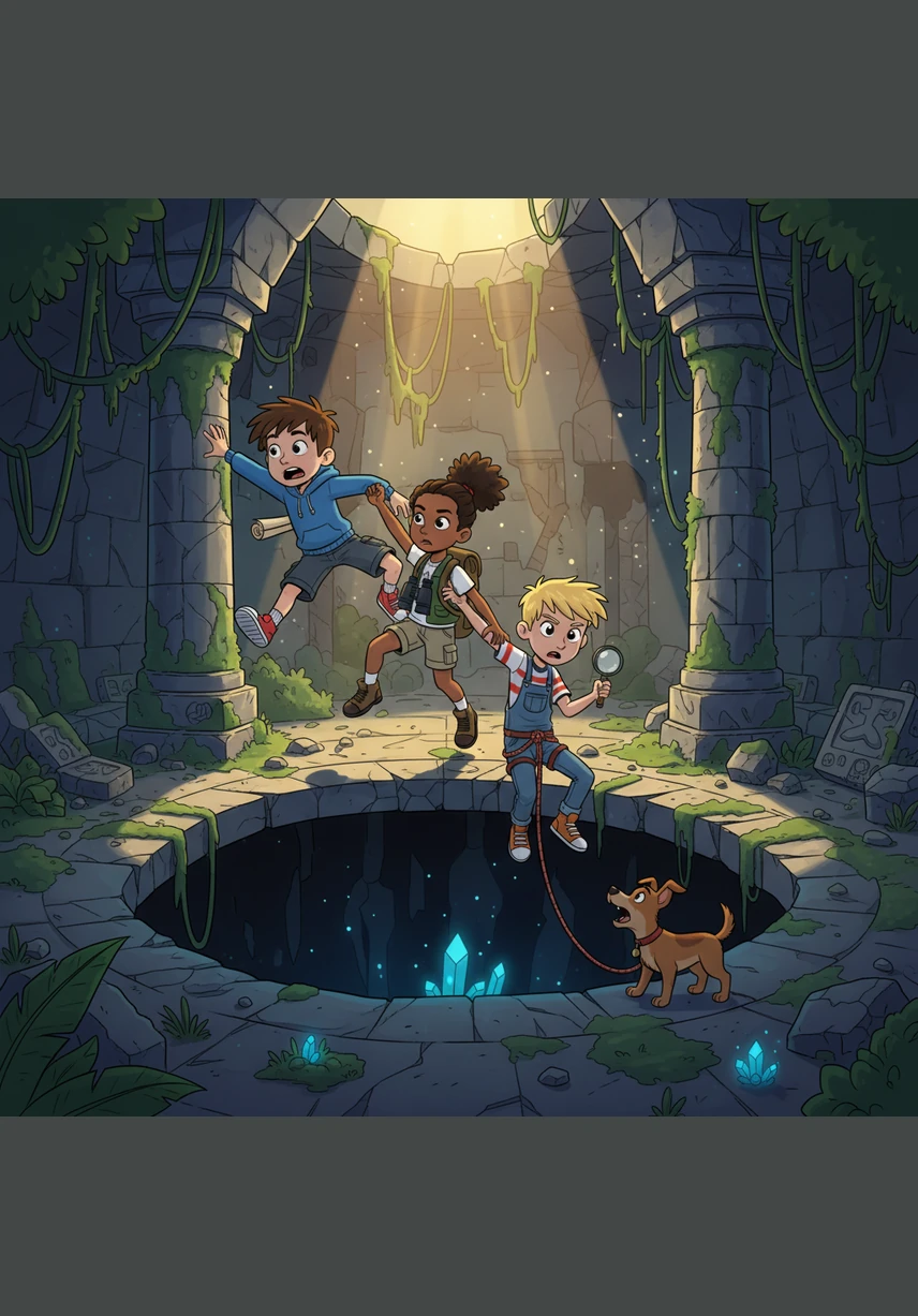 Near the ancient oak, they are confronted by a massive entity made of swirling black smoke and starlight that towers over the trees. The ground beneath them frosts over instantly, and the air becomes almost too heavy to breathe as the beast lets out a silent, psychic roar.