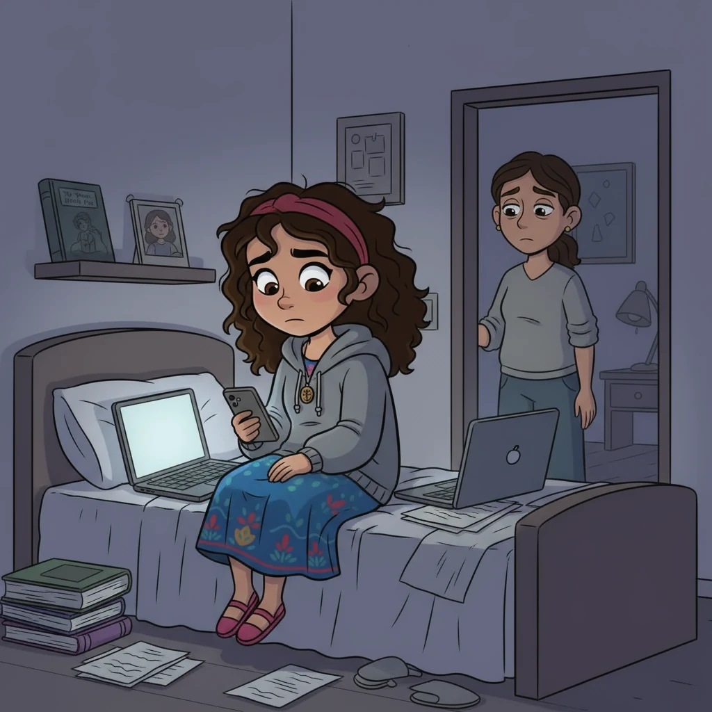 Recientemente, Sofía cumplió dieciséis años. Las lecturas cesaron gradualmente. Habían pasado tres años desde la última vez que su madre la arropó y sacó 'Los Tres Cerditos'. Se habían distanciado, ella estaba ocupada con la escuela y su madre, cansada.